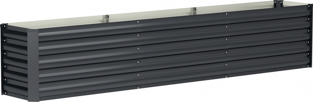 Vyvýšený záhon 240 x 40 x 45 cm | tmavě šedý