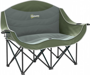 2místná skládací kempingová židle | tmavě zelená č.1