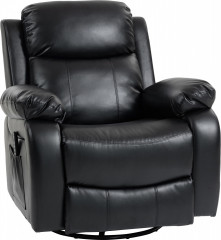 Polohovací lehátko s masážní funkcí | černé č.1