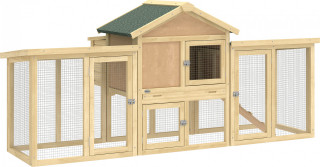 Kurník dřevěný 204x85x93 cm | přírodní č.1