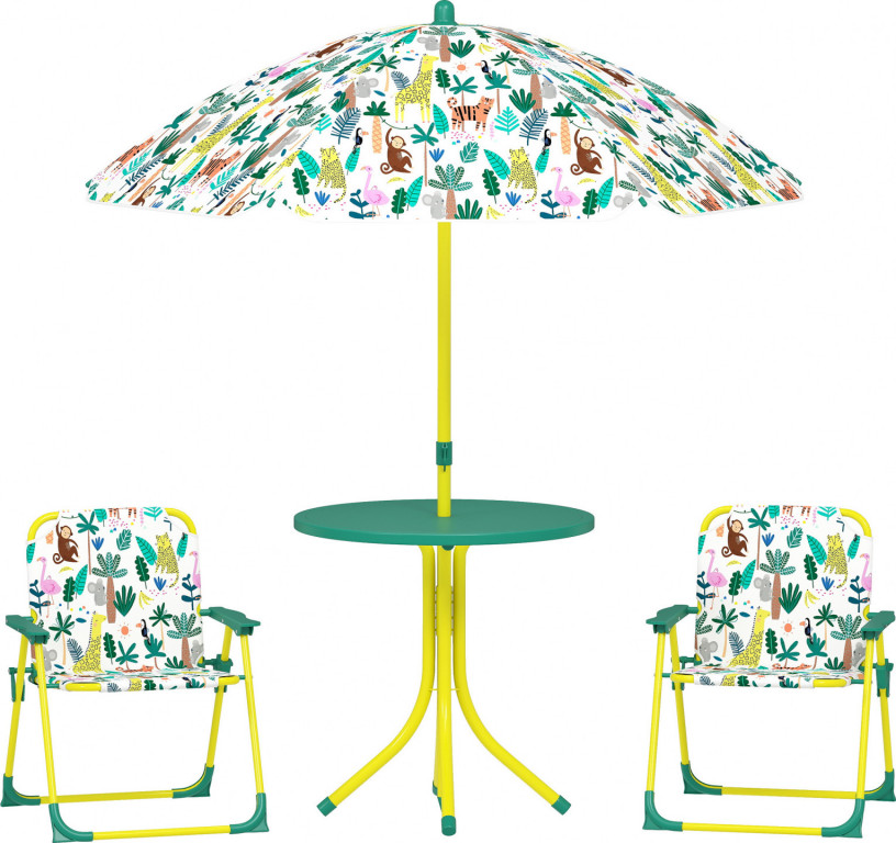Dětská sedací souprava se slunečníkem | zelená