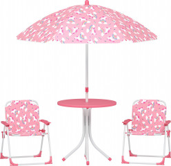 Dětská sedací souprava se slunečníkem | růžová