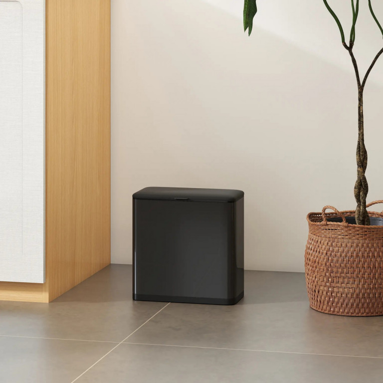 Odpadkový koš 8 litrů, 29,7 x 17,4 x 30 cm | černý
