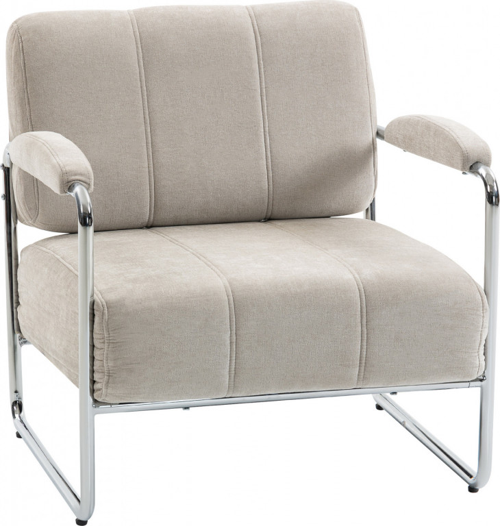 Čalouněné křeslo s širokým sedákem | béžové