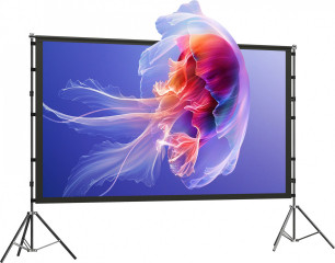 Projekční plátno 220 x 127 cm | bílé + černé č.1