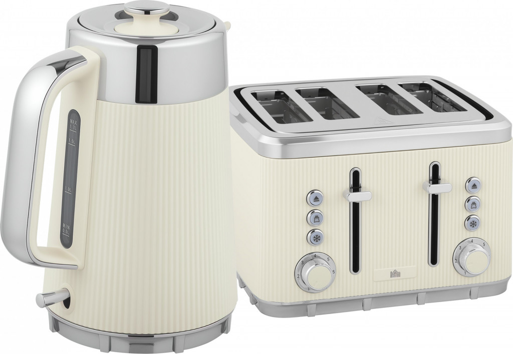 Sada konvice a topinkovače | krémově bílá