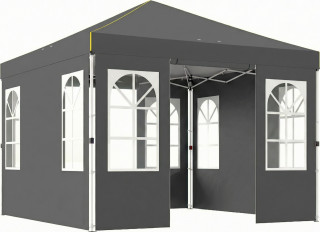 Skládací párty stan 3x3m | šedý + bílý č.1
