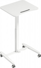 Výškově nastavitelný stůl na notebook s kolečky 60,5 x 52 cm | bílý č.1