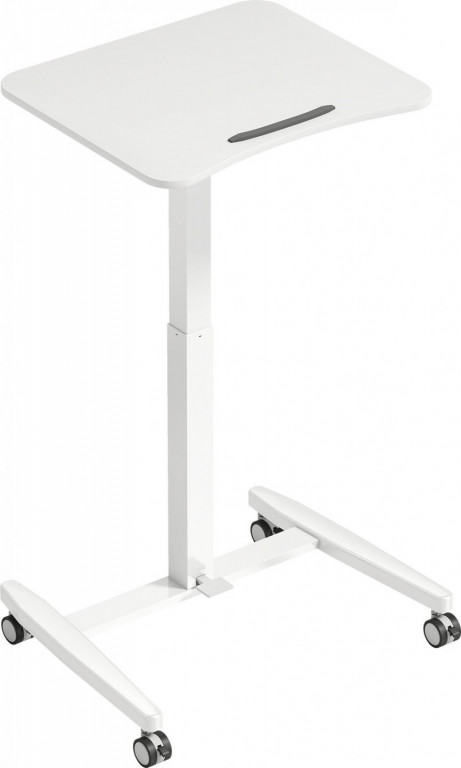 Výškově nastavitelný stůl na notebook s kolečky 60,5 x 52 cm | bílý
