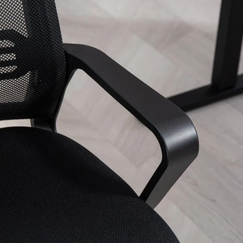 Ergonomická židle se síťovinou a kovovou konstrukcí | černá č.5