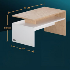 Konferenční stolek Sacramento 95x55x50cm | bílý/dub č.3