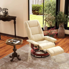 Otočné polohovací křeslo | krémové č.1