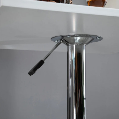 Barový stůl s otočnou deskou 60 x 60 x 82-103 cm | bílý č.4