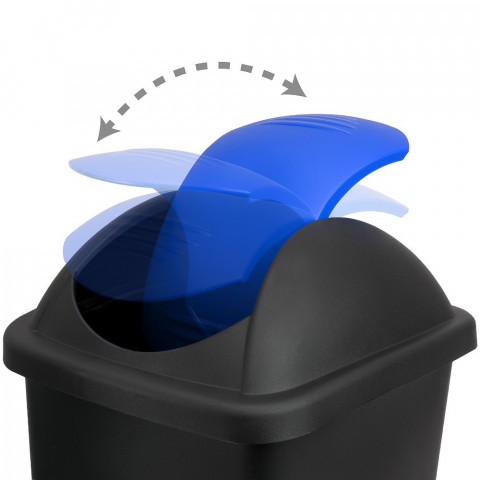 Odpadkový koš 60l | černý/modrý č.4