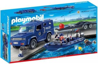 Playmobil 9396 Policajné vozidlo s motorovým člnom č.1