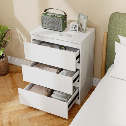 Komoda se 3 zásuvkami | bílá č.4