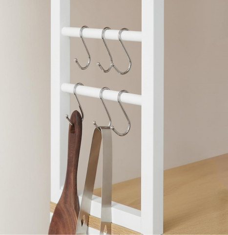 Stojací police do kuchyně 40 x 60 x 167 cm | bílá/dub č.6