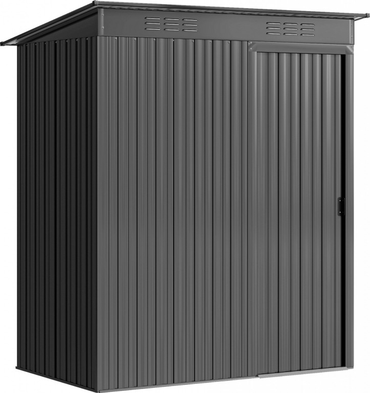 Kovová kůlna na nářadí 159 x 106 x 181 cm | tmavě šedá