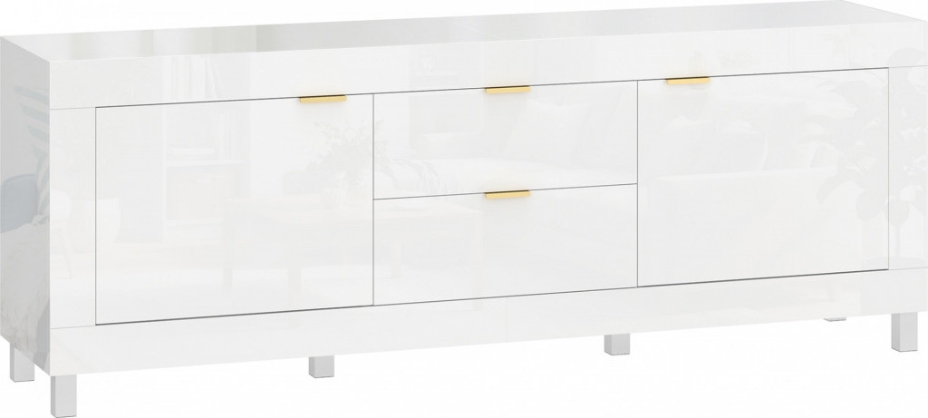 Stolek pro televizory 180 x 40 x 66 cm | bílý