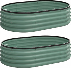 Vyvýšený záhon 135 x 90 x 30 cm | zelený č.1