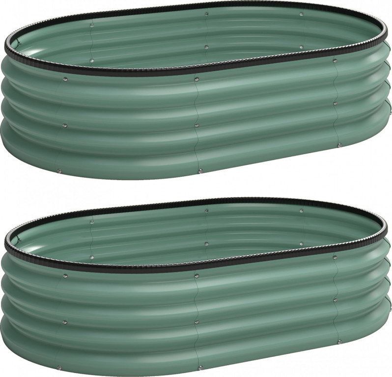 Vyvýšený záhon 135 x 90 x 30 cm | zelený