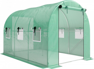 Fóliovník s rolovacími dveřmi na 2 zipy 3 x 2 x 2 m | zelený č.1