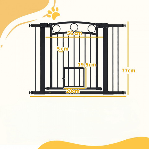 Bezpečnostní uzamykatelná branka do dveří | černá č.3