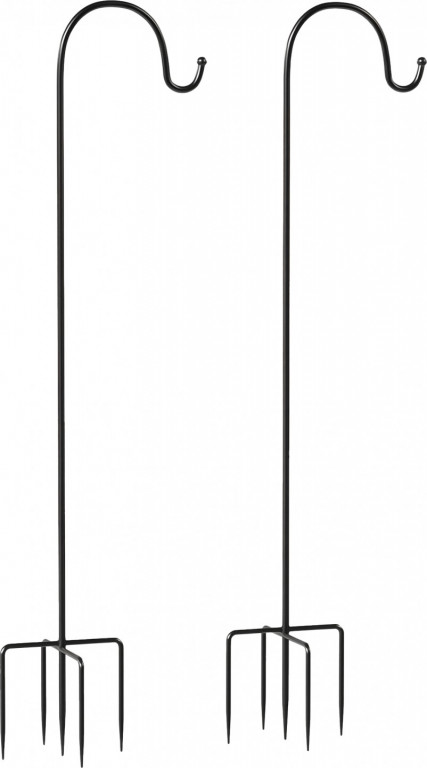 Kovová zahradní tyč pro ptačí klece 160 cm | černá