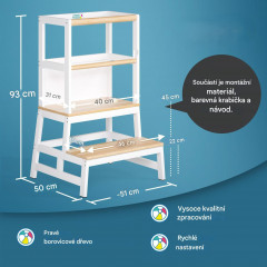 Dětská vzdělávací věž Barn 93x51x50cm č.3