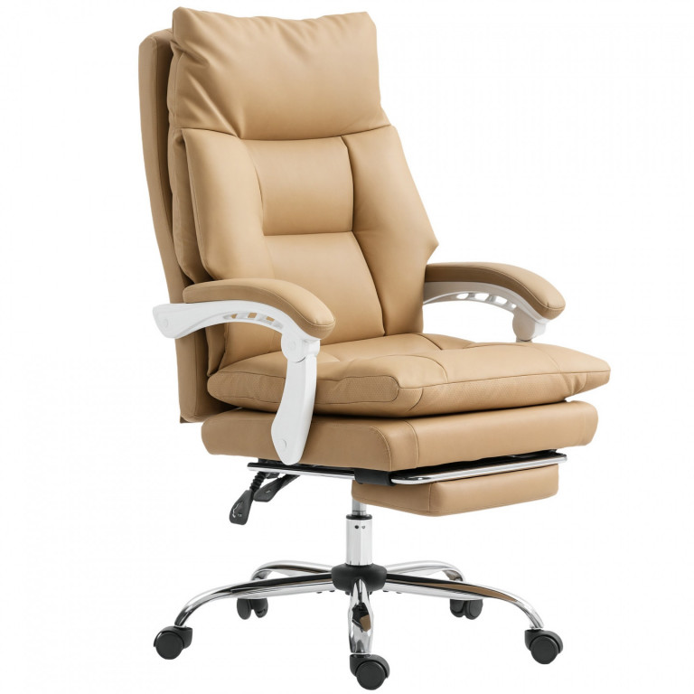 Ergonomická kancelářská židle s bederní opěrkou | světle hnědá