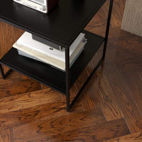 Odkládací stolek s policí 40 x 40 x 45 cm | černý č.6