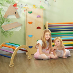 Dřevěná prolézačka 5v1 | pestrobarevná č.2