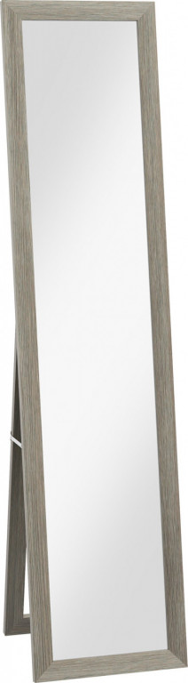 Celoplošné zrcadlo 157 x 37 cm se stojanem | šedé