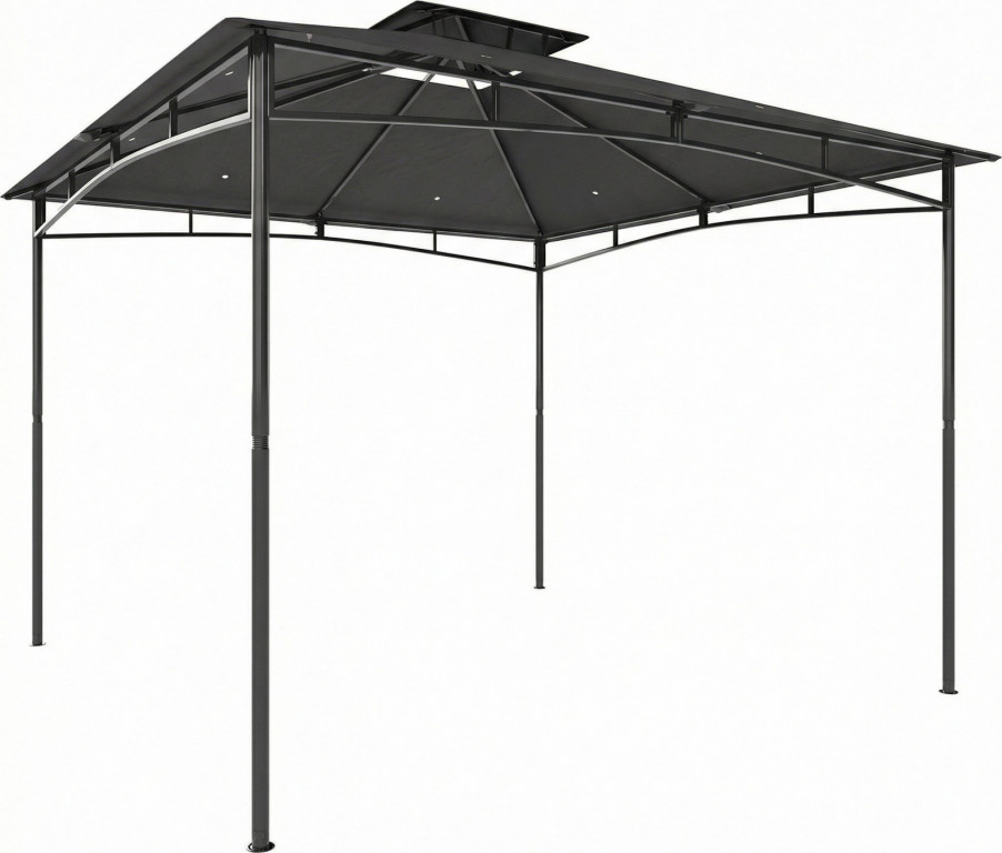 Voděodolný stabilní zimní zahradní altán 3 x 3 m | tmavě šedý
