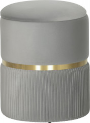 Odkládací taburet 36 x 36 x 44 cm | světle šedý