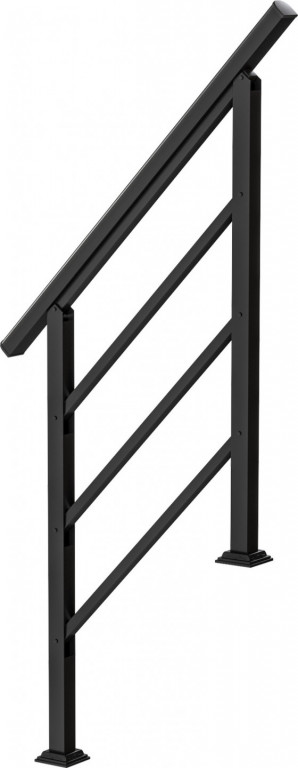 Schodišťové zábradlí pro 1-3 schody | černé