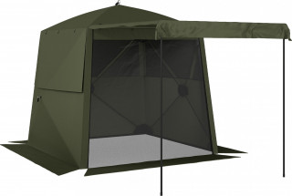 Voděodolný stabilní skládací pavilon se 4 bočními panely | zelený č.1
