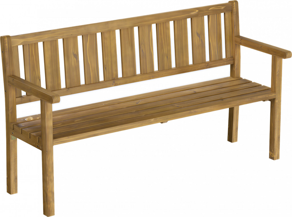 3místná dřevěná zahradní lavice 167 x 57 x 93 cm | přírodní