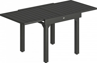 Rozkládací zahradní stůl 80-160 cm | černý č.1