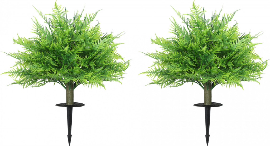 2 umělé rostliny v květináči | zelené