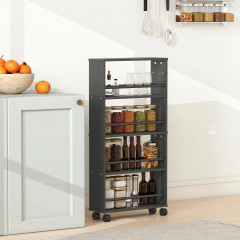 Servírovací vozík se 4 policemi | černý č.2