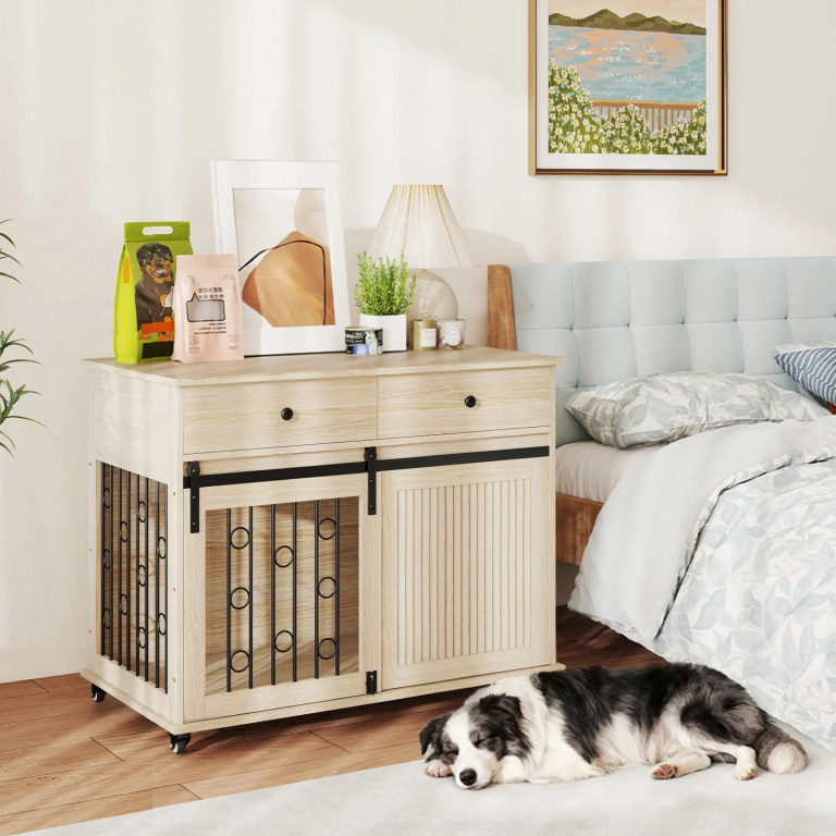 Uzamykatelná klec pro psy | dub