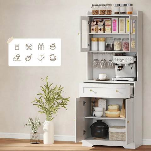 Kuchyňská skříňka s pracovní deskou 68 x 38 x 170 cm | bílá č.3