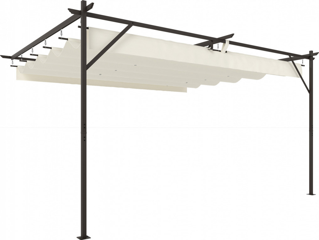 Střešní pergola na terasu cca 4x3m | bílá