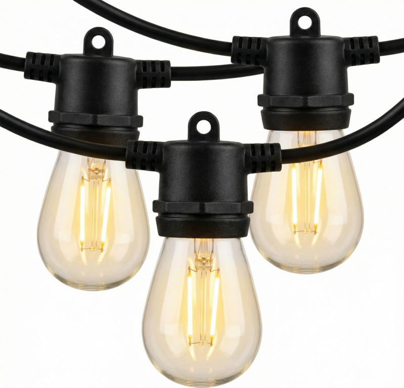 LED světla 16,8 m pro venkovní i vnitřní použití | černá