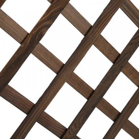 Vyvýšený květináč s mříží 72,5x31,5x149,5 cm | hnědý č.6