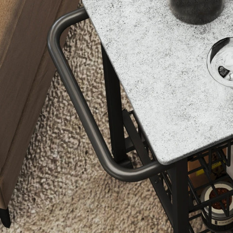 3patrový kuchyňský vozík na kolečkách | Světle šedý + černý č.6