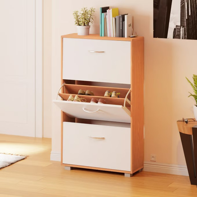 Botník 115x60x24cm |buk/bílý