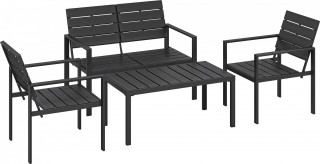 Zahradní sedací nábytek se stolkem | černý č.1