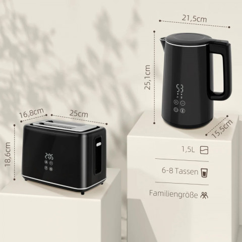 Snídaňový set, topinkovač a konvice | černý č.3